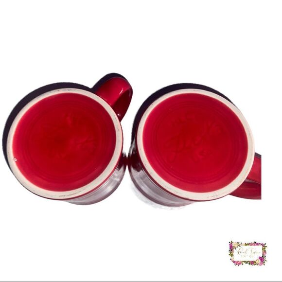 Fiesta Fiestaware Coffee Mug Scarlet Red HLC USA D Handle - Picture 5 of 13